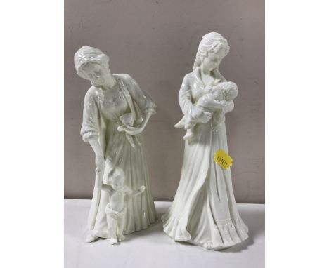 Two Royal Worcester figures - First Steps and Sweet Dreams 