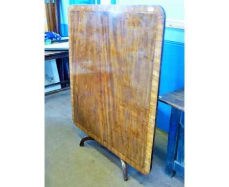 A Victorian Mahogany Tilt Top Table, on splayed legs, approx 116 x 126 gms.