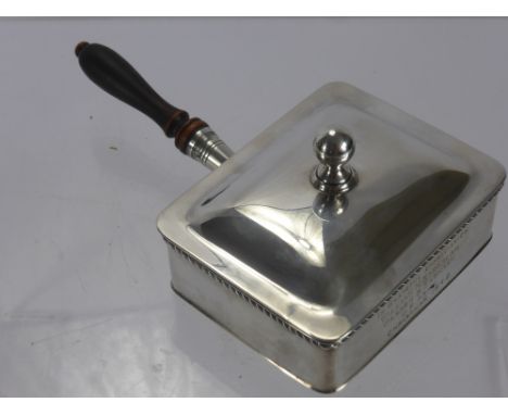 A Silver Table Cigarette Box, Birmingham hallmark, dated 1941/2, mm William Suckling           inscription reads " In Gratefu