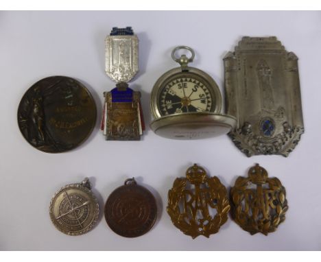 A Collection of Miscellaneous Medals, including "Diligence & Efficiency" dd 1927, "Royal Life Saving Society", solid silver "
