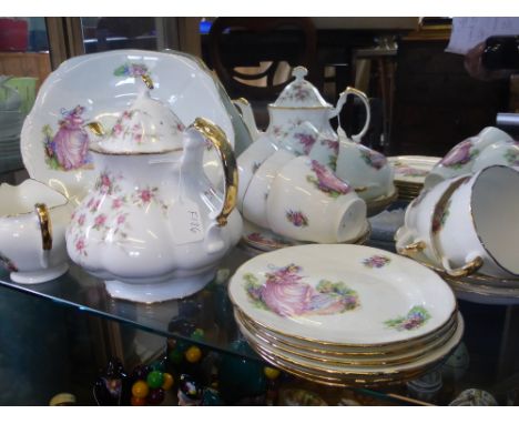 A J. Friar & Son,Tunstall Part Porcelain Tea Set, comprising six tea cups and saucers, six cake plates, milk and sugar bowl, 