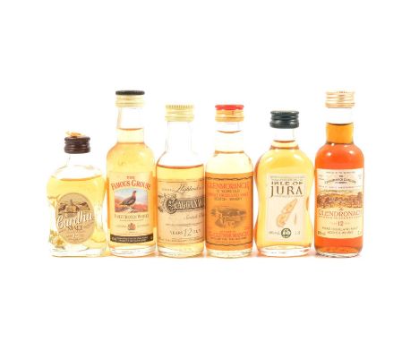 Collection of miniature whiskies, mostly Scotch whisky single malts and blends, some American and Canadian whisky, approx 75 