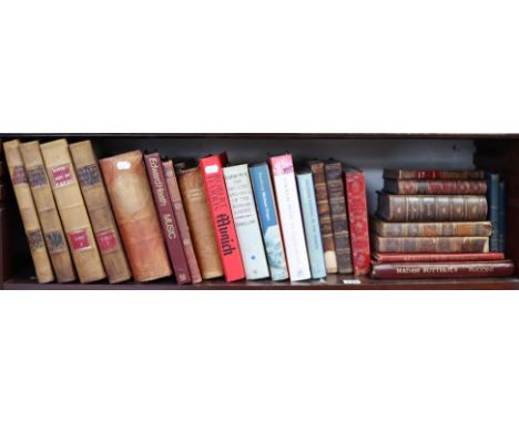 Various vintage leather-bound &amp; other books.