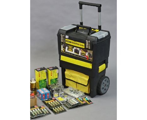 A Stanley “Mobile Workstation”; together with twenty-four 40mm brass padlocks; &amp; various automobile accessories, all as-n