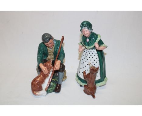 Two Royal Doulton china figures "The Master/Old Mother Hubbard"