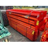 (120x) Teardrop Pallet Rack Step Beams, 96" x 3" to 3-1/2" ($60 Loading fee will be added to buyer's