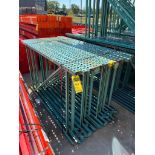 (13x) Interlake Teardrop Pallet Rack Uprights, 6' x 42" ($15 Loading fee will be added to buyer's in