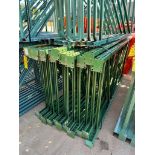 (11x) Interlake Teardrop Pallet Rack Uprights, 8' x 42" ($15 Loading fee will be added to buyer's in