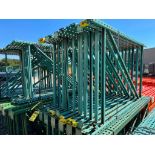 (24x) Interlake Teardrop Pallet Rack Uprights; (21) 6' 3" x 42" (3) 6' 6" x 42" ($15 Loading fee wil