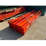 (5) Teardrop Pallet Rack Step Beams, 96" x 3-3-1/2" (5) Bent ($20 Loading fee will be added to buyer