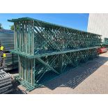 (30x) Interlake Teardrop Pallet Rack Uprights, 25' x 42" ($60 Loading fee will be added to buyer's i