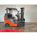 Toyota 5,000-LB. Capacity Forklift, Model 8FGCU25, S/N 01170, LPG Fuel, Cushion Tires, 3-Stage Mast,