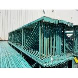 (30x) Interlake Teardrop Pallet Rack Uprights, 25' x 42" ($60 Loading fee will be added to buyer's i