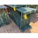 (9x) Interlake Teardrop Pallet Rack Uprights, 10' x 42" ($15 Loading fee will be added to buyer's in