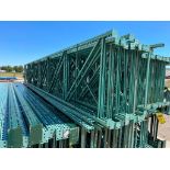 (30x) Interlake Teardrop Pallet Rack Uprights; (24) 25' x 42", (6) 21' x 42" w/ 6' Extensions ($60 L