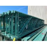 (30x) Interlake Teardrop Pallet Rack Uprights, 25' x 42" ($60 Loading fee will be added to buyer's i
