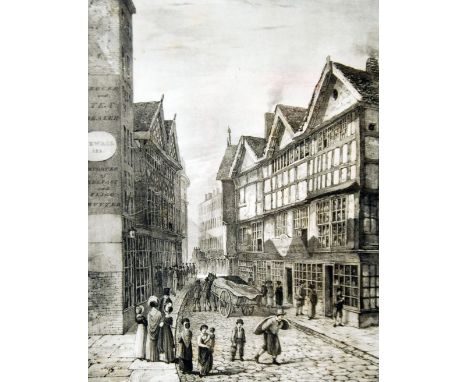 J. RALSTON AFTER J. D. HARDING LITHOGRAPH two views of old Manchester Published 1823 Varying sizes (2)