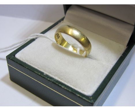 GOLD BAND RING, 18ct gold band ring, size K/L, 3.2 grams