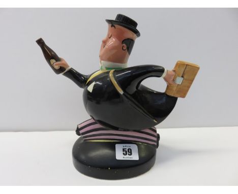 ADVERTISING, Beswick comical Commuter decanter, model no. 1517 (some defects) 