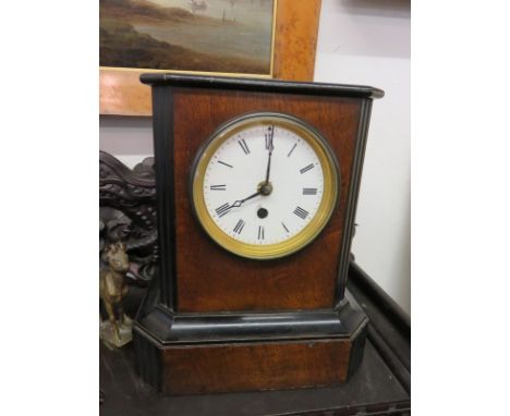 EDWARDIAN MANTLE CLOCK CASE, replacement movement, 10" high