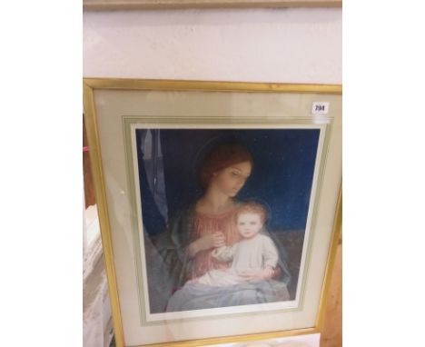 FRANK DICKSEE, pencil signed colour print "Light Incarnate"