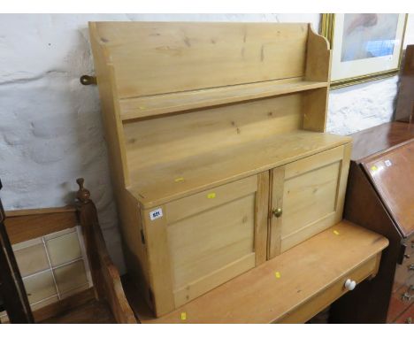 PINE CABINET, cupboard base open shelf unit, 30" high x 33" width