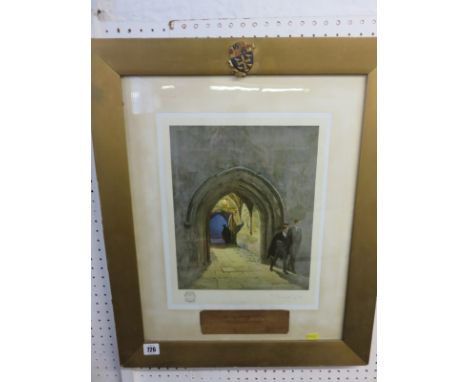 FRED ROWE, signed colour print "The Lighted Gateway"