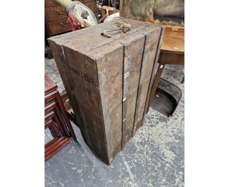 A vintage cabin trunk