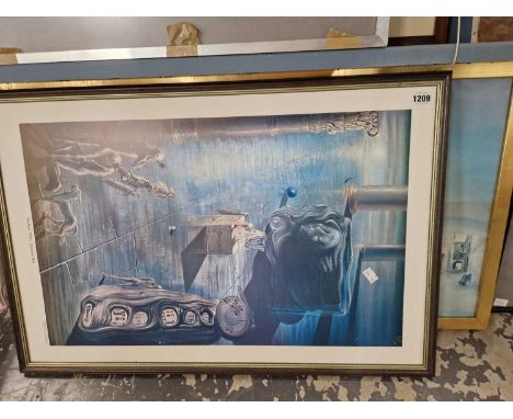 Michael Matthews, St Andrews, oil on canvas, together with two prints after Dali