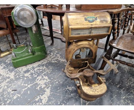 Two large impressive vintage Shop scales