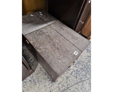 A vintage pine tool chest.