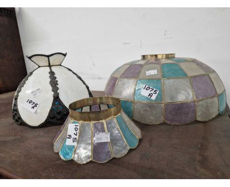 Three Tiffany style lamp shades