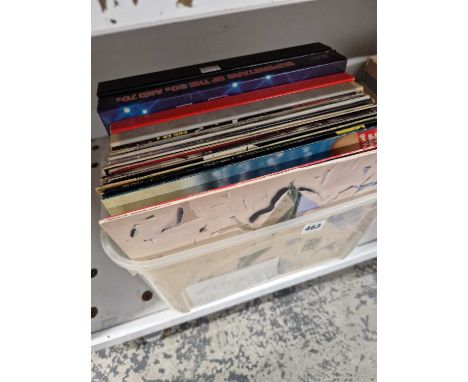 A group of pop/rock LP records including Queen, Free, The Who, Fleetwood Mac etc, some rolling stones 7" singles.