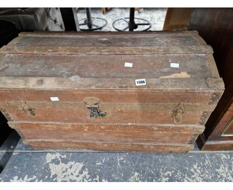 A dome top trunk.