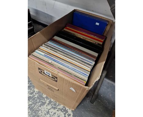 Record albums, box sets and three pictures to include Cole Porter, American popular songs, Nat King Cole, Walt Disney Fantasi