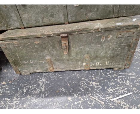 A vintage military tool box
