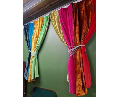 A Pair of designer multi colour curtains