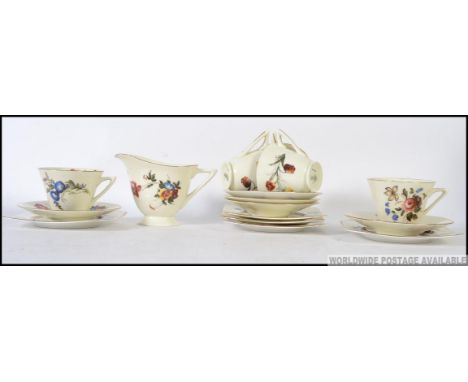 A vintage Royal Doulton pretty floral chintz  patterned part tea service, each piece with Doulton marks to base, the service 