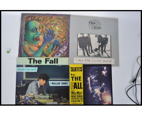 The Fall - The Fall 12"  vinyl  record single c.r.e.e.p. signed by the band to an interior print, along with another two 12" 