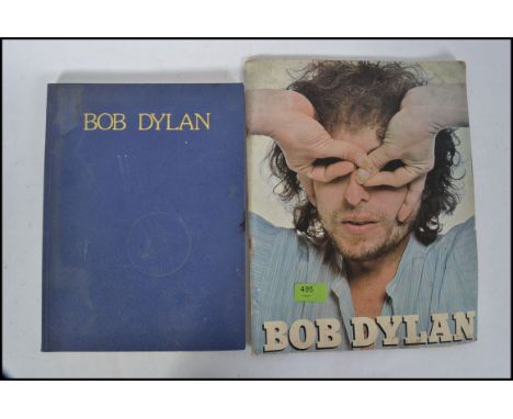 Bob Dylan - Two music books pertaining to Bob Dylan, the first being a song book along with another