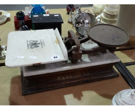 An Avery Ltd Wooden Based Shop Scale