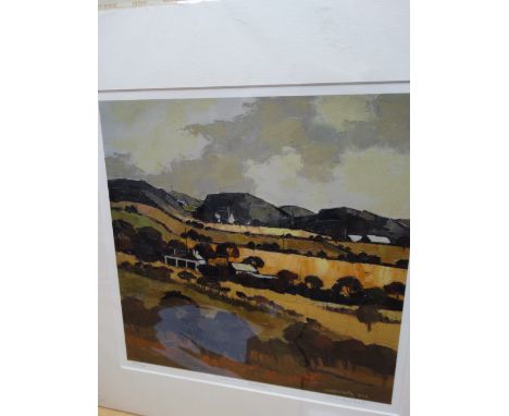 A Limited Edition Coloured Print After An Original By Wilf Roberts, Titled "Tyddynnod Bodafon" Signed And Numbered In Pencil