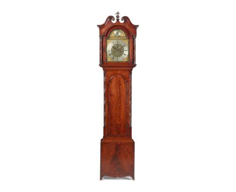 SCOTTISH GEORGE III MAHOGANY LONGCASE CLOCK, W. MITCHELL, ABERDEEN LATE 18TH CENTURY the hood with a swan neck pediment with 