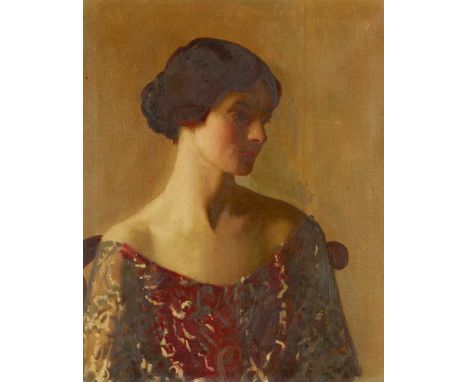 ATTRIBUTED TO ARCHIBALD GEORGE BARNES HEAD AND SHOULDER PORTRAIT OF LADY REID DICK Oil on canvasDimensions:61cm x 51cm (24in 