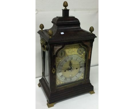 EARDLEY NORTON LONDON. A mahogany bracket clock, eight day duration, double fusee movement having a verge escapement and stri