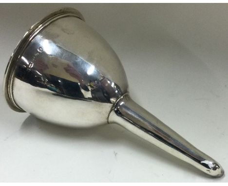 EDINIBURGH: A late 18th Century George III Scottish silver wine funnel. Circa 1795. By P&amp;L. Approx. 108 grams. Est. £300 