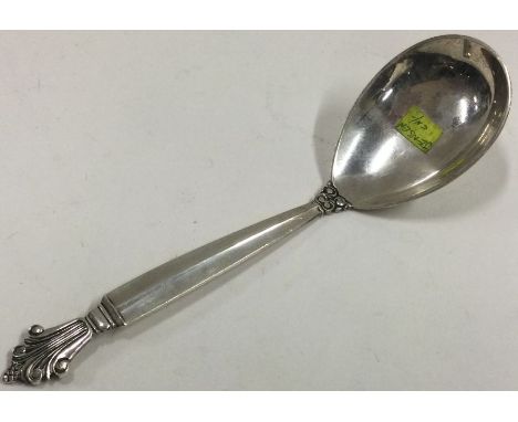 GEORG JENSEN: A silver ladle. Approx. 35 grams. Est. £30 - £50.