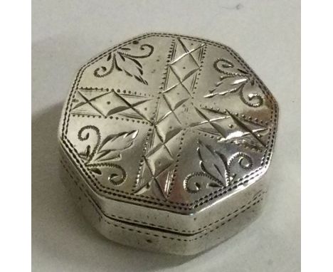 A George III octagonal silver vinaigrette. Birmingham 1801. By Samuel Pemberton. Approx. 7 grams. Est. £120 - £150.