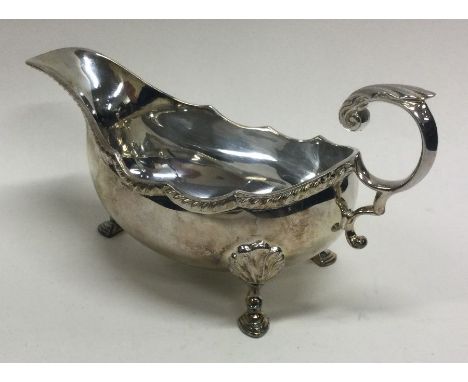 A heavy silver sauce boat. London. By AC. Approx. 122 grams. Est. £40 - £60.