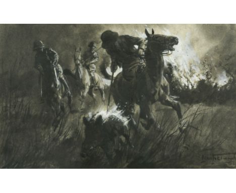 § Lionel Edwards RI (British 1878-1966) 'We could see nothing but smouldering bristles'original illustration for 'Modern Pigs